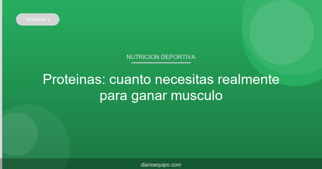 Proteínas: cuánto necesitas realmente para ganar músculo