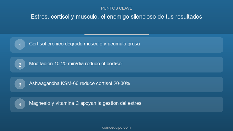 Estres, cortisol y musculo: el enemigo silencioso de tus resultados