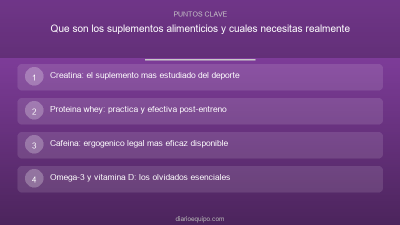 Que son los suplementos alimenticios y cuales necesitas realmente